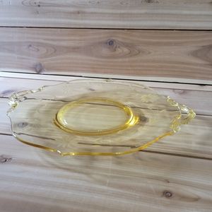 Vintage Yellow Lancaster Plate with Handles